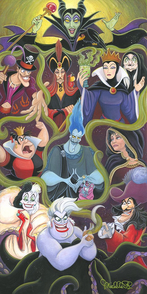 Disney Villains Canvas Art by Michelle St Laurent Signed Limited Edition 195