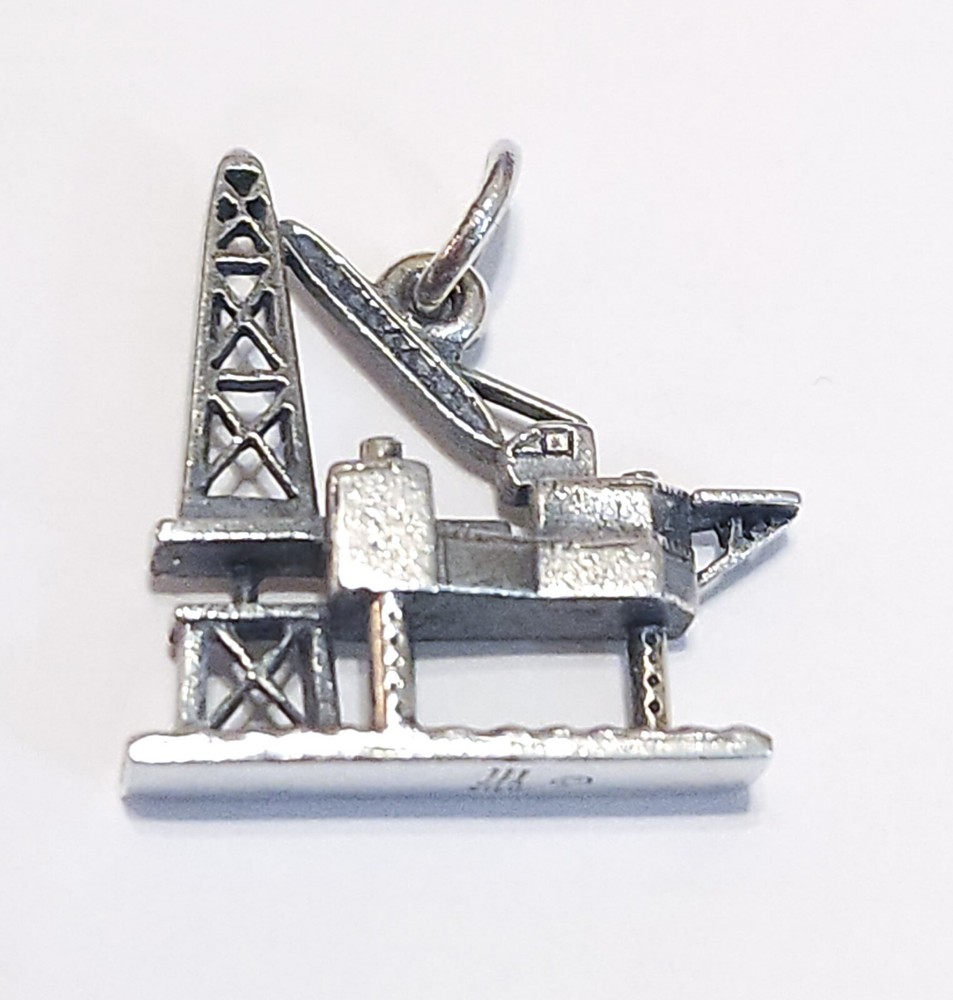 James Avery Retired Sterling Silver Oil Rig Charm