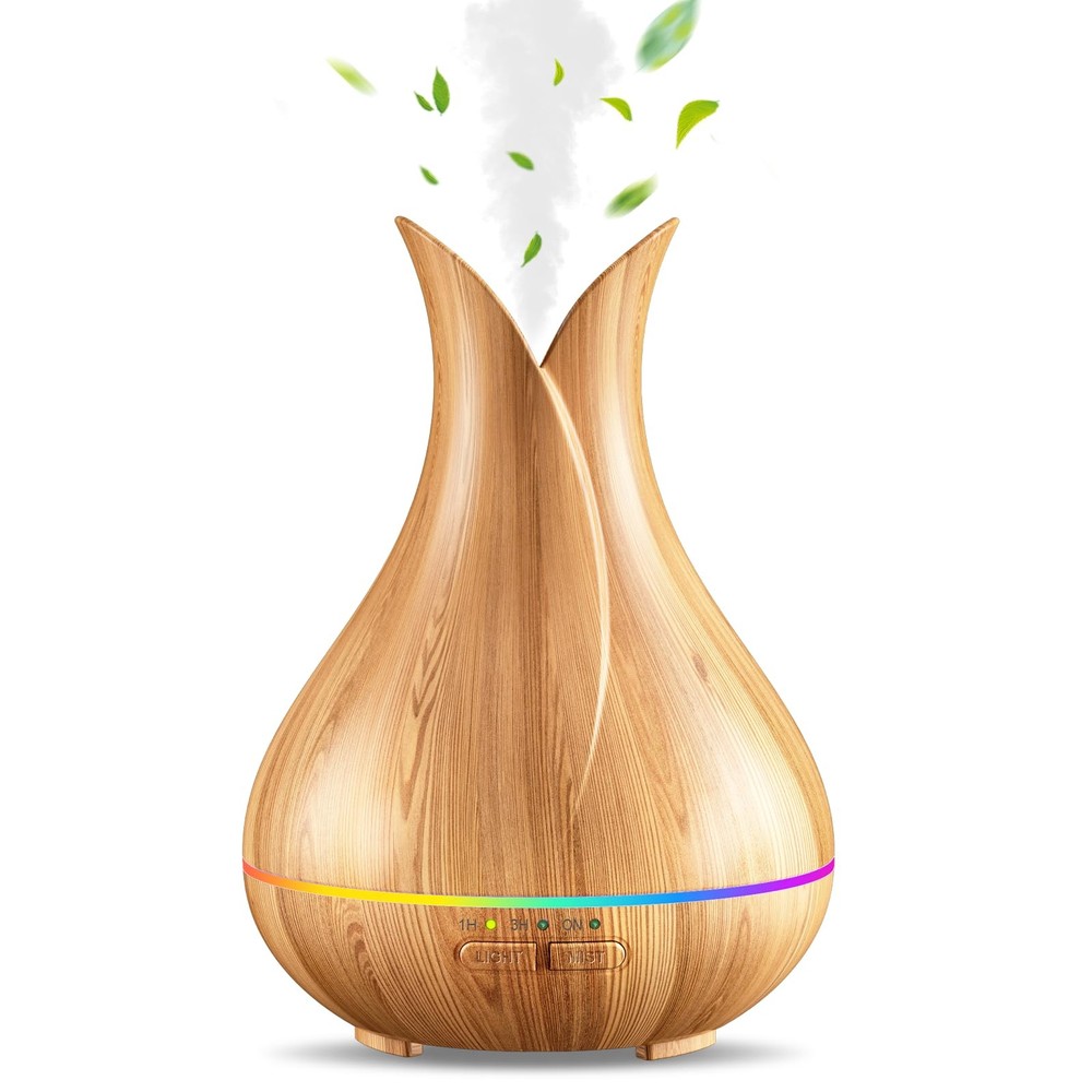 Cute Small Aromatherapy Essential Oil Diffuser with 3 Timers & 7 Ambient Light Modes