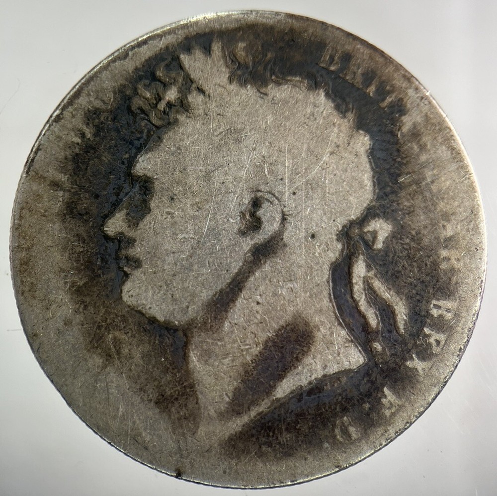 1821 George IV Silver Half-Crown Collectible Coin | Fine Grade  