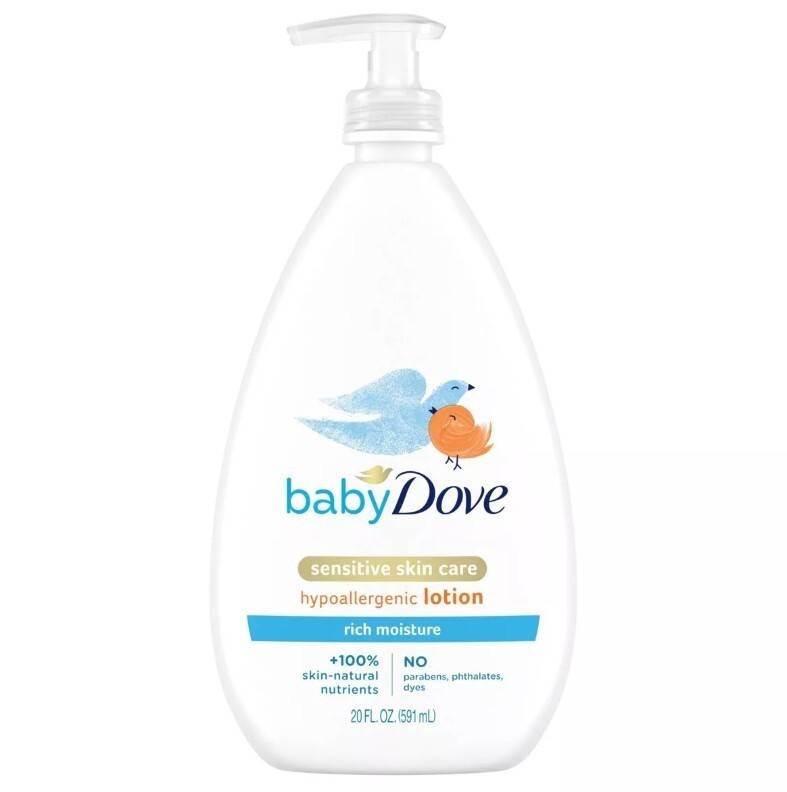 Baby Dove Sensitive Skin Hypoallergenic Rich Moisture Lotion 20oz
