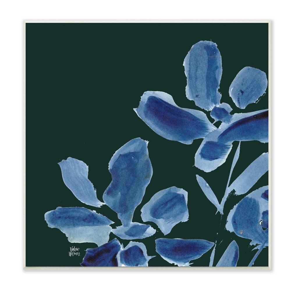 Stupell Modern Blue Flower Petals Casual Botanical