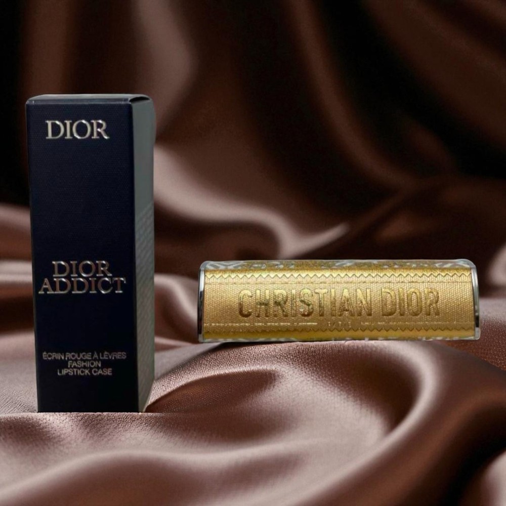 Christian Dior 2024 Limited Edition Gold Jewelry-Style Lipstick Case
