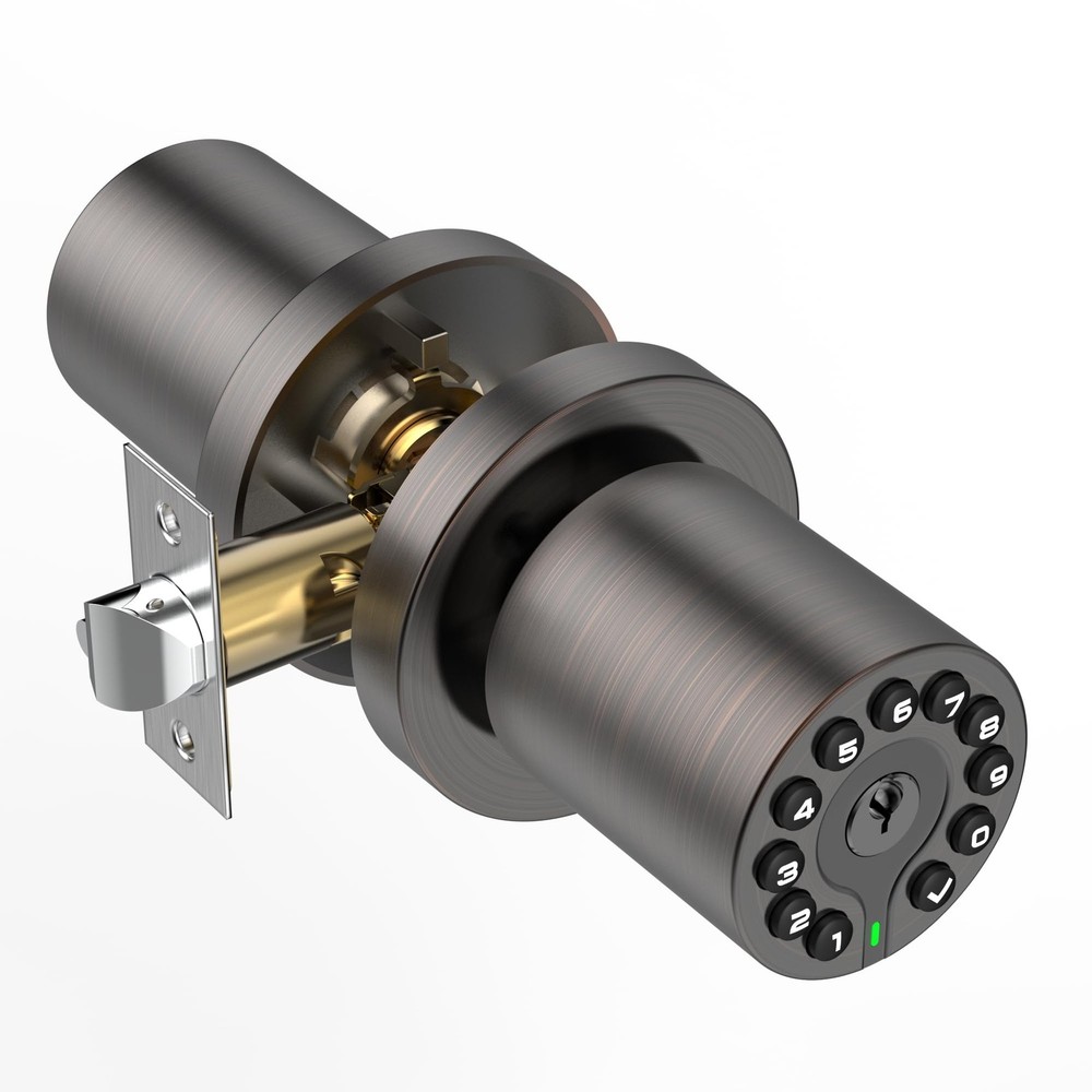 Smart Keypad Door Knob with Keyless Entry & Auto Lock – 50 User Codes