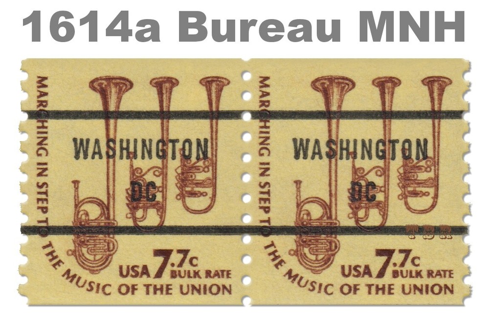1614a Saxhorns 7.7c WASHINGTON DC Bureau Precancel Americana Pair MNH - Buy Now-image
