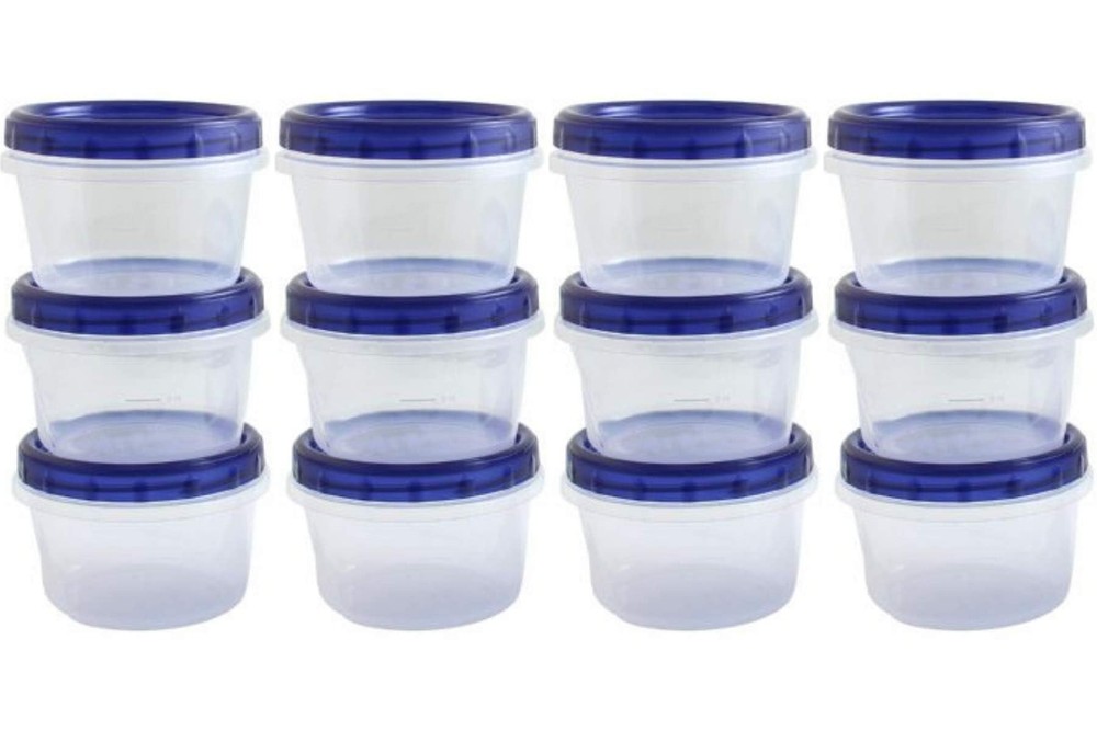 16oz Twist-Top Food Storage Containers with Screw-On Lids - Stackable & Reusable Deli Containers