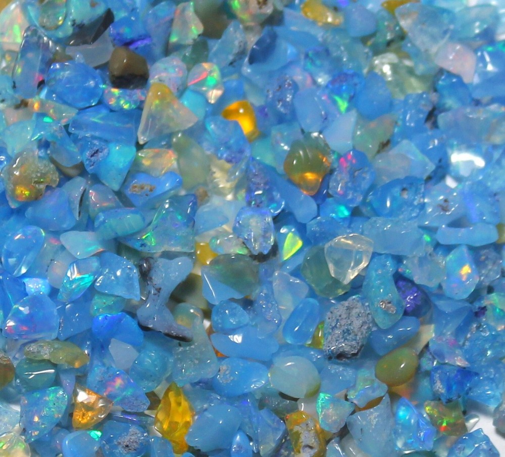 200 Pcs Lot AAA Natural Multi Flash Ethiopian Opal Rough Welo Fire Opal Stone