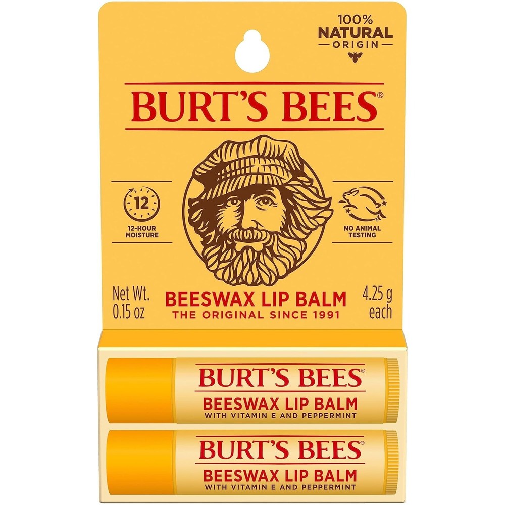 Burt's Bees Original Beeswax Lip Balm - Responsibly Sourced Moisturizer
