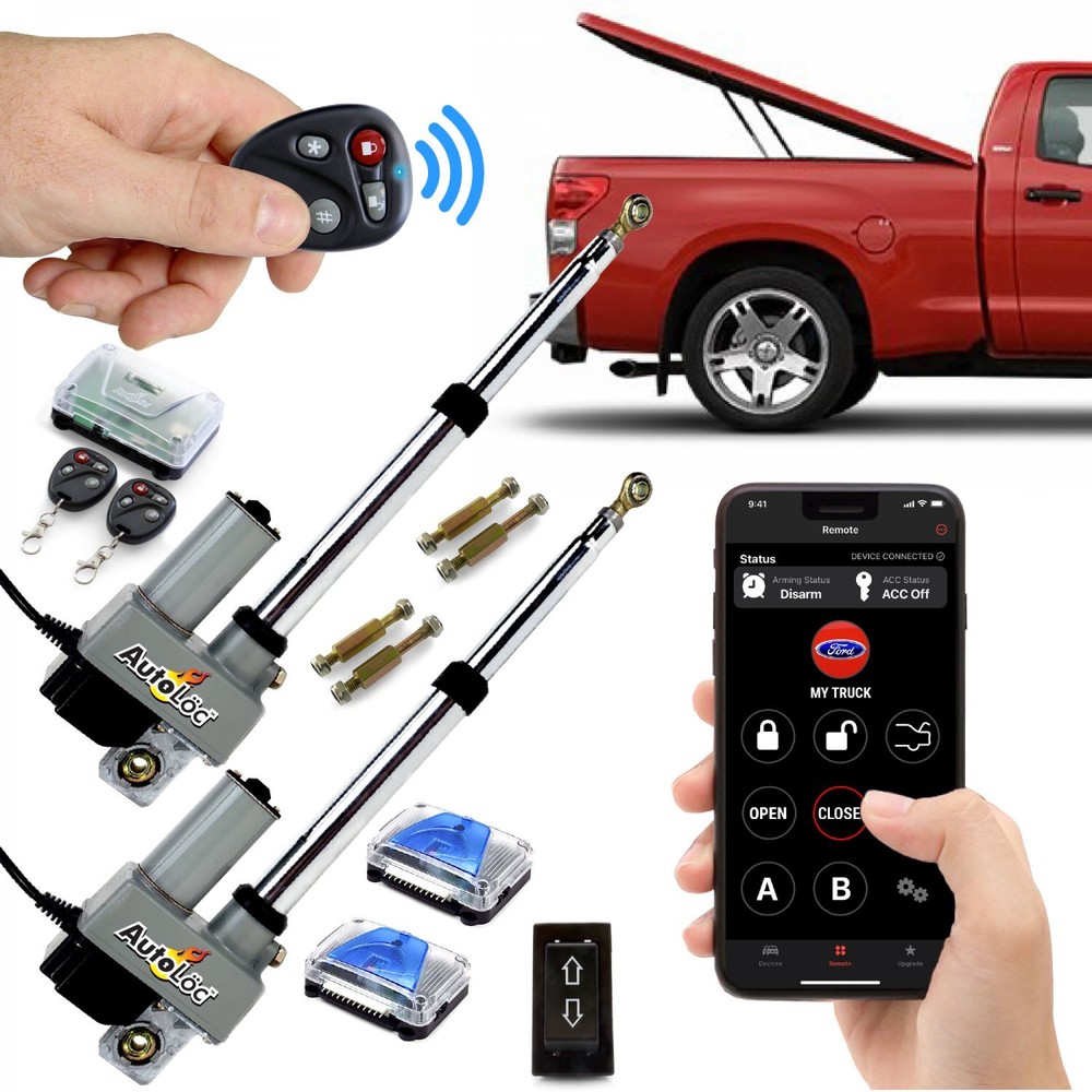 Heavy Duty 12V Remote Control Power Tonneau Cover with Dual Motor Kit