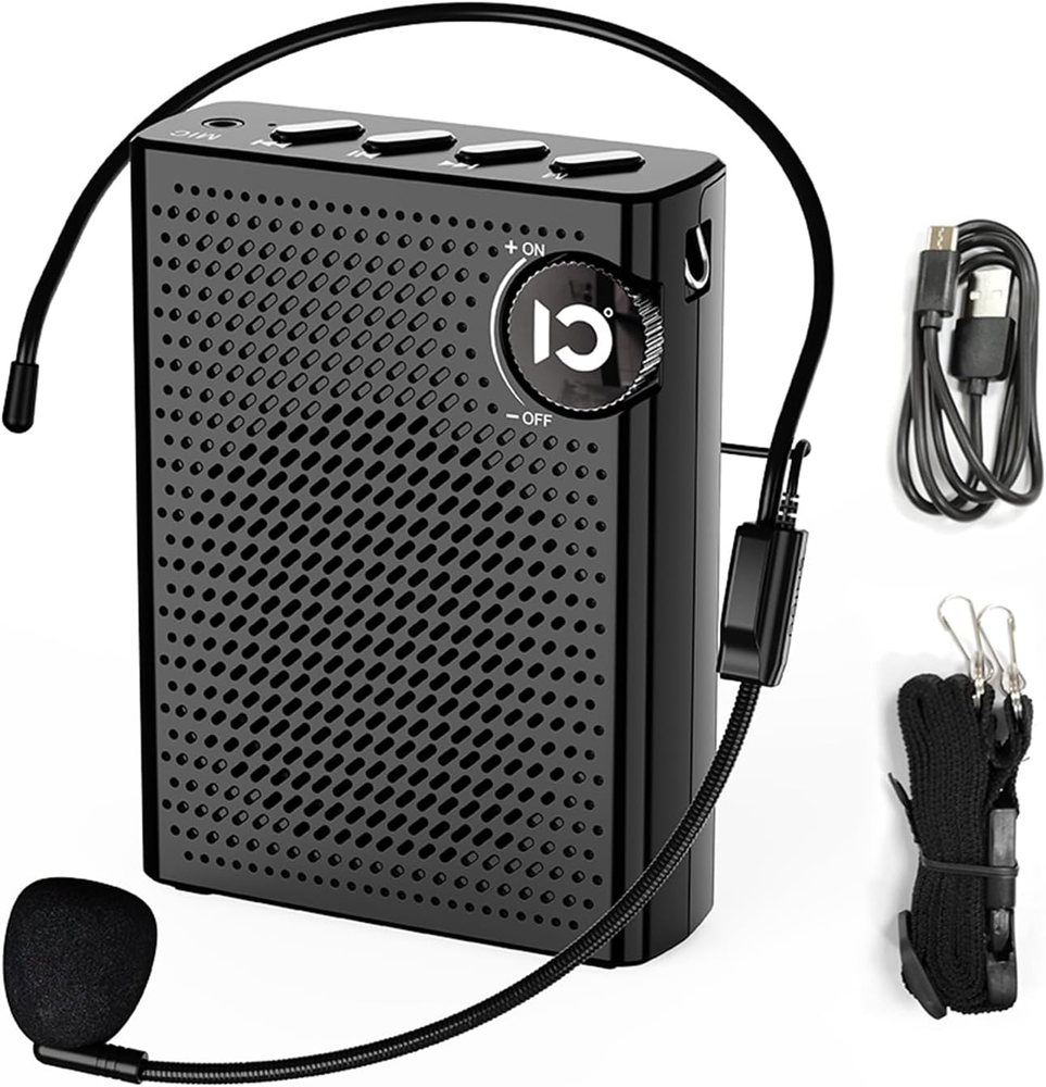 Voice Amplifier, Portable PA System with Headset Microphone, 10W Power Amplifier-image