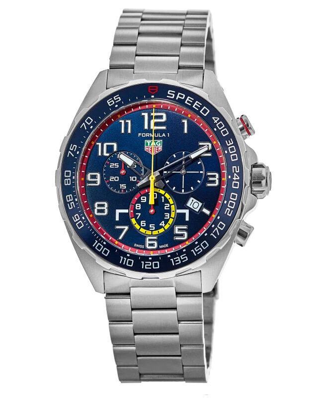 TAG Heuer 1X Red Bull Racing 43mm Quartz Watch CAZ101AL.BA0842 Stainless Steel Bracelet