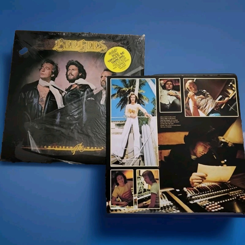 BEE GEES CHILDREN OF THE WORLD HYPE STICKER ORG. 1976 RSO 2394169 COLOMBIA