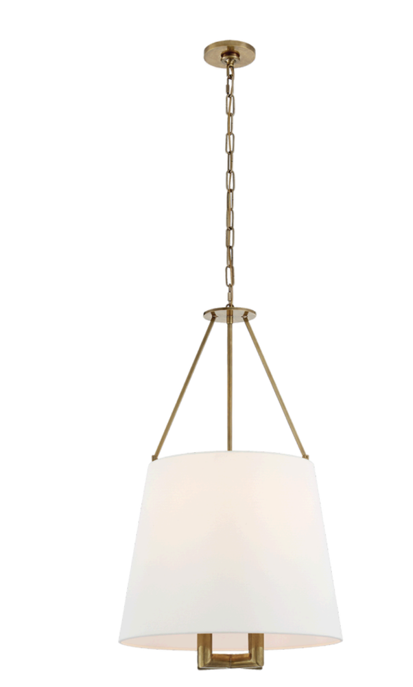 Visual Comfort Hanging Pendant with Shade, Nickel Finish, 2 Available-image