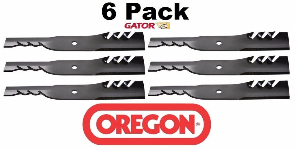 Oregon 96-308 Hi-Lift Gator Mulcher Mower Blade 6 Pack for John Deere AM104489