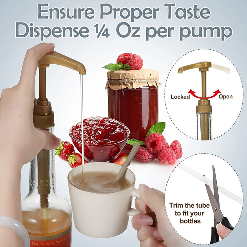 750ml Coffee Syrup Dispenser Multi-Function Honey Sauce Ketchup Bottle W/Pump Sn