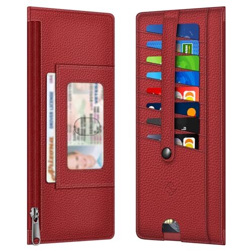 Slim RFID Blocking Credit Card Wallet Holder in Poppy Red-image