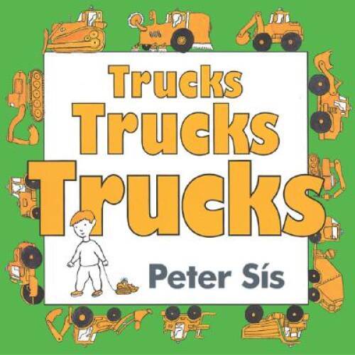 Durable Trucks Board Book by Peter Sis for Kids - Good Condition