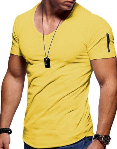 Men's Arm Zipper Men's Casual Bottoming Shirt