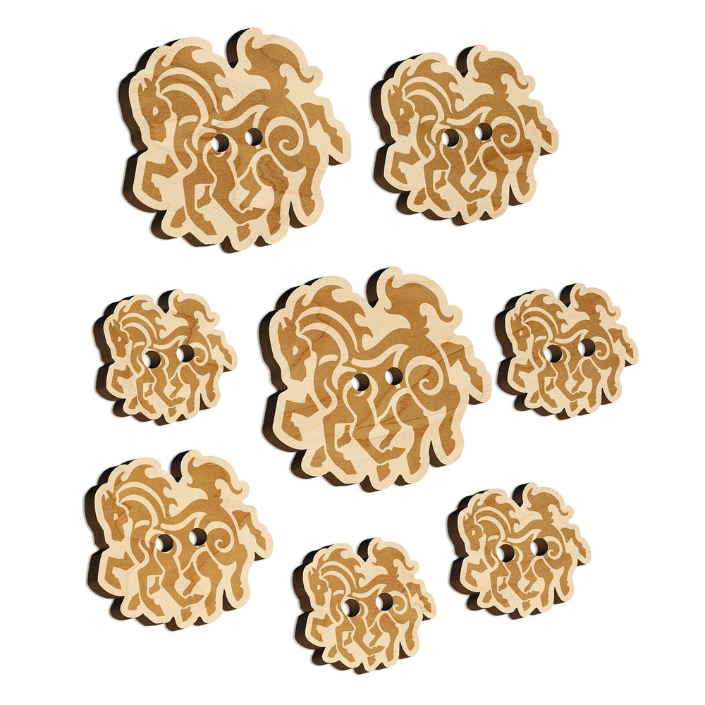 Sleipnir Norse Mythology Eight Legged Horse Wood Buttons for Sewing DIY Craft