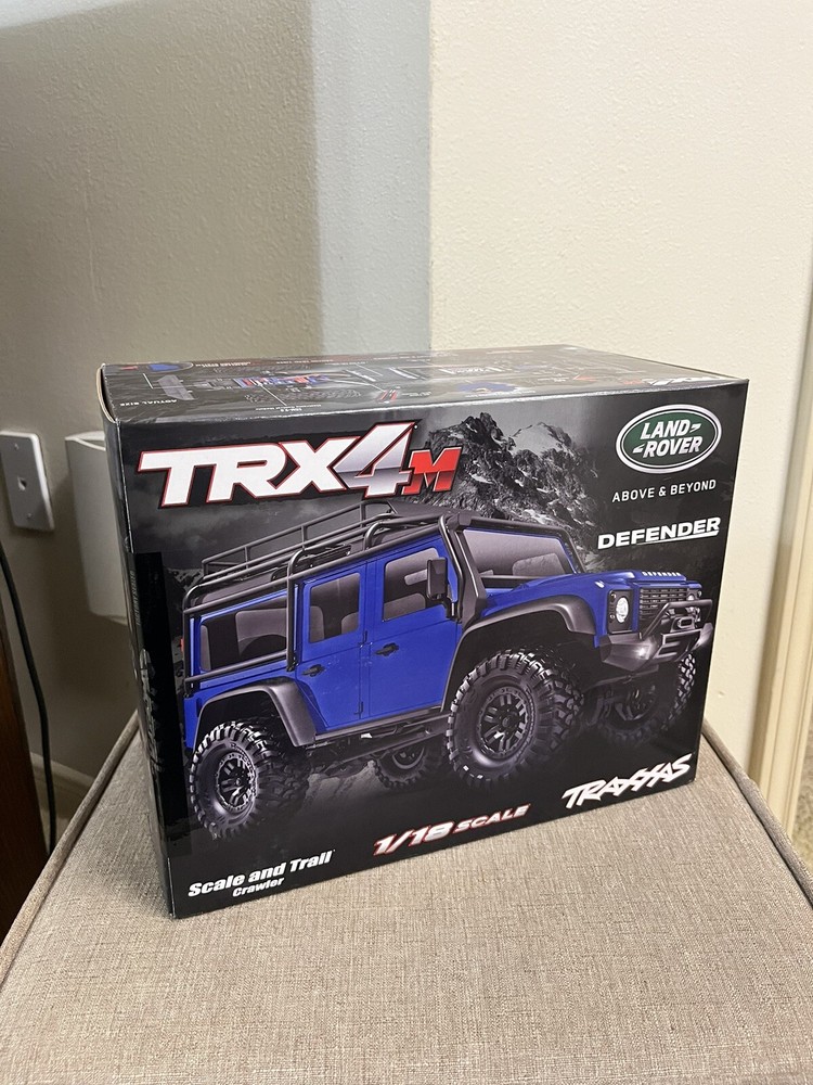 Traxxas Trx-4m 1/18 Land Rover Defender Blue Rock Crawler Trx4 Brand New Rc