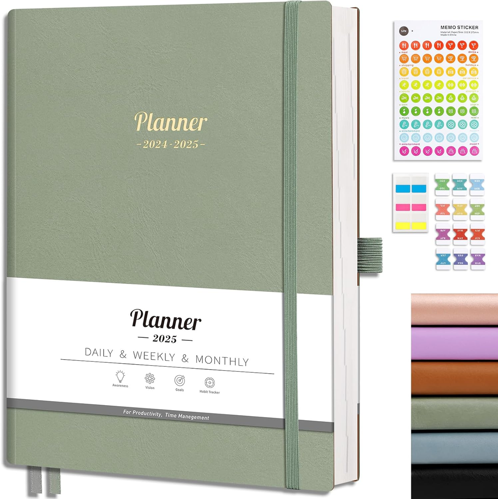 2025 Planner, Weekly and Monthly Planner 2025-2026, Calendar Planner 15-Months J