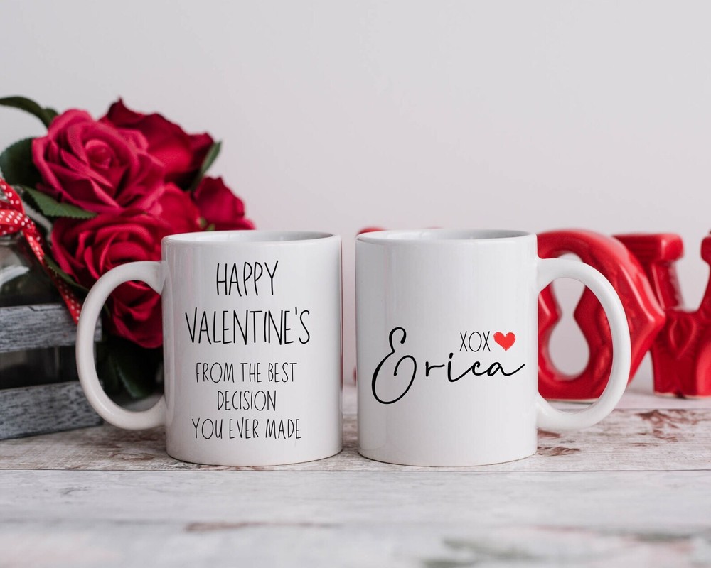 Valentines Day Personalized Mug for Boyfriend - His Custom Gift Idea