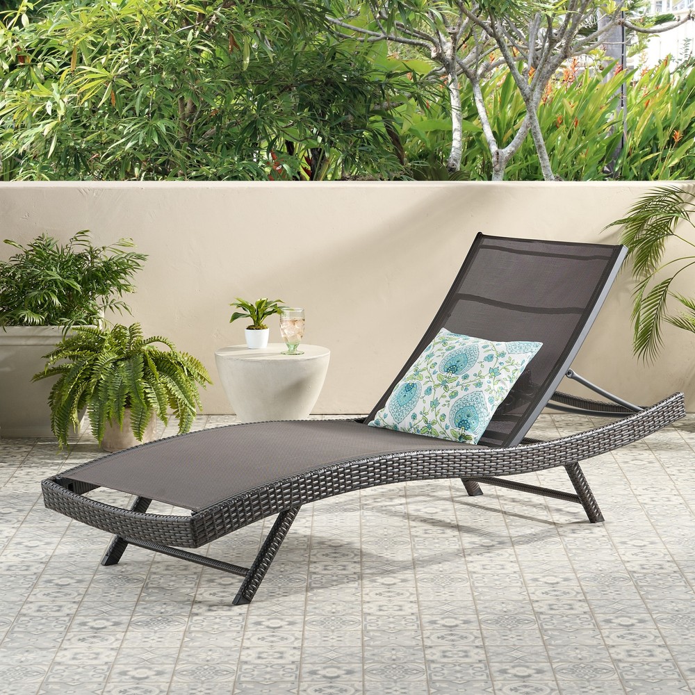 Christopher Knight Home Brown Kauai Outdoor Chaise Lounge