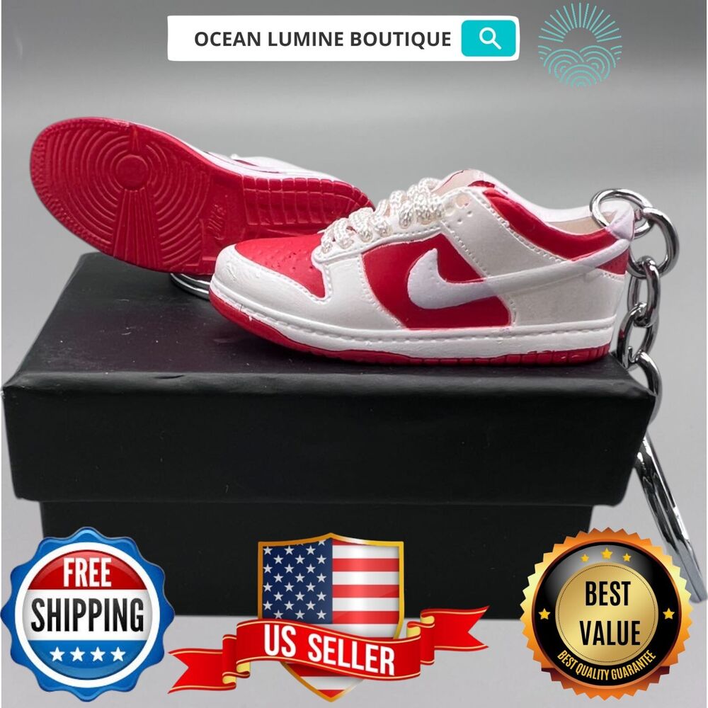 SB DUNK 3D Mini Sneaker Keychain, Jordan Sneaker Collectible, Box Options