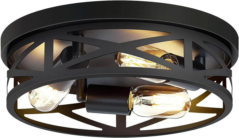 13 Inch Farmhouse Ceiling Light Fixture,3-Light Hallway Light Fixtures Ceiling,B