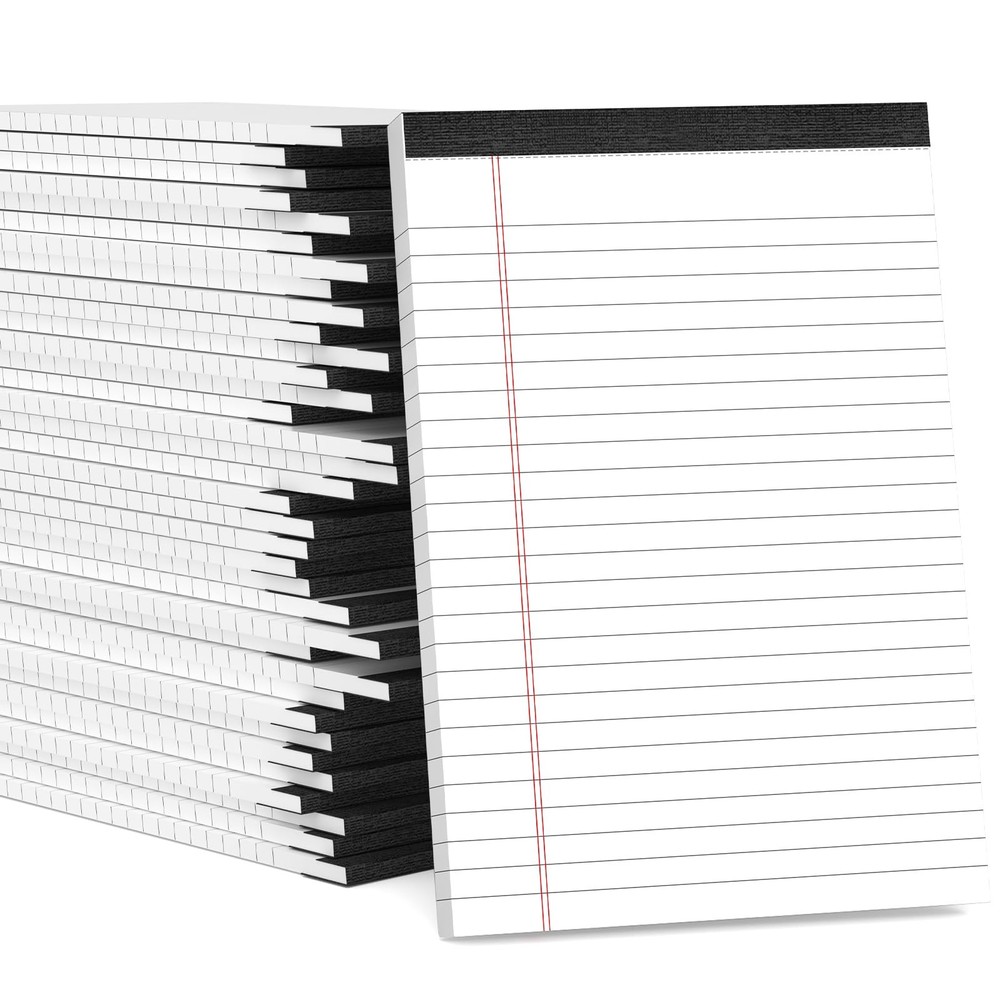 36-Pack 5x8 College Ruled Legal Pads White Note Tablets for Office School