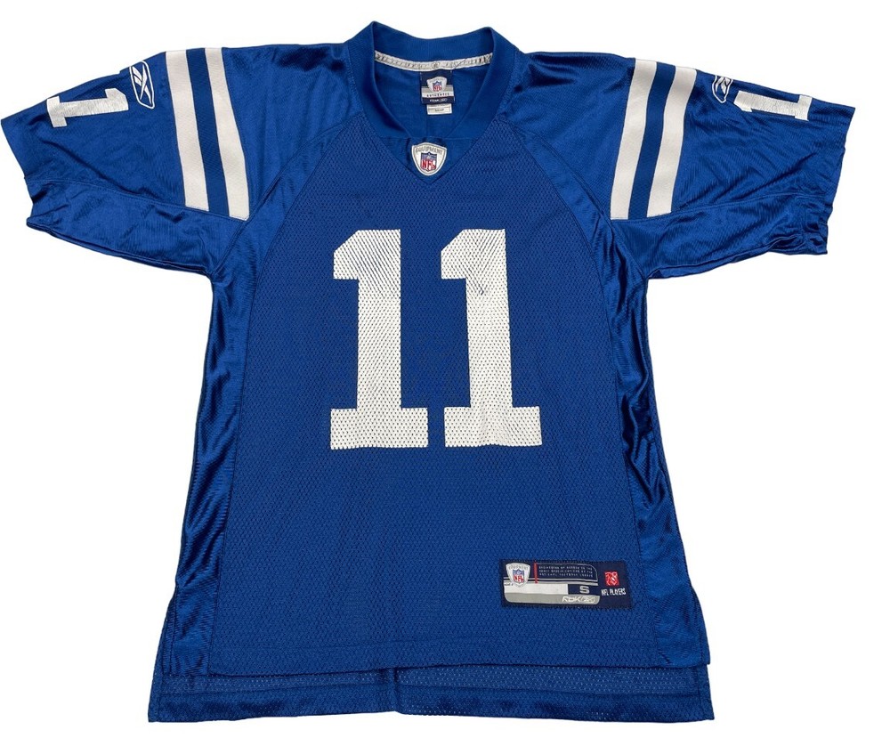 Anthony Gonzalez Indianapolis Colts Blue Vintage Reebok NFL Jersey Mens Small S