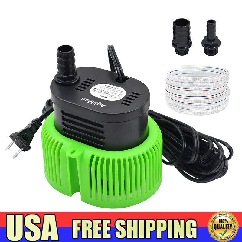 Pool Cover Sump Pump Above Ground W/ Drainage Hose Cord & Adapter Waterproof US