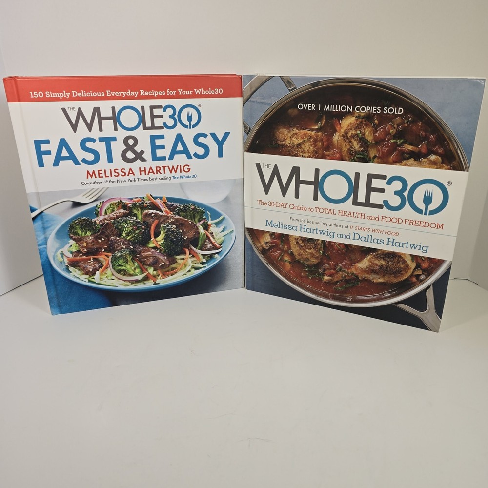 The Whole30 2 Book Set Fast and Easy Cookbook Melissa Hartwig Diet Recipe Health