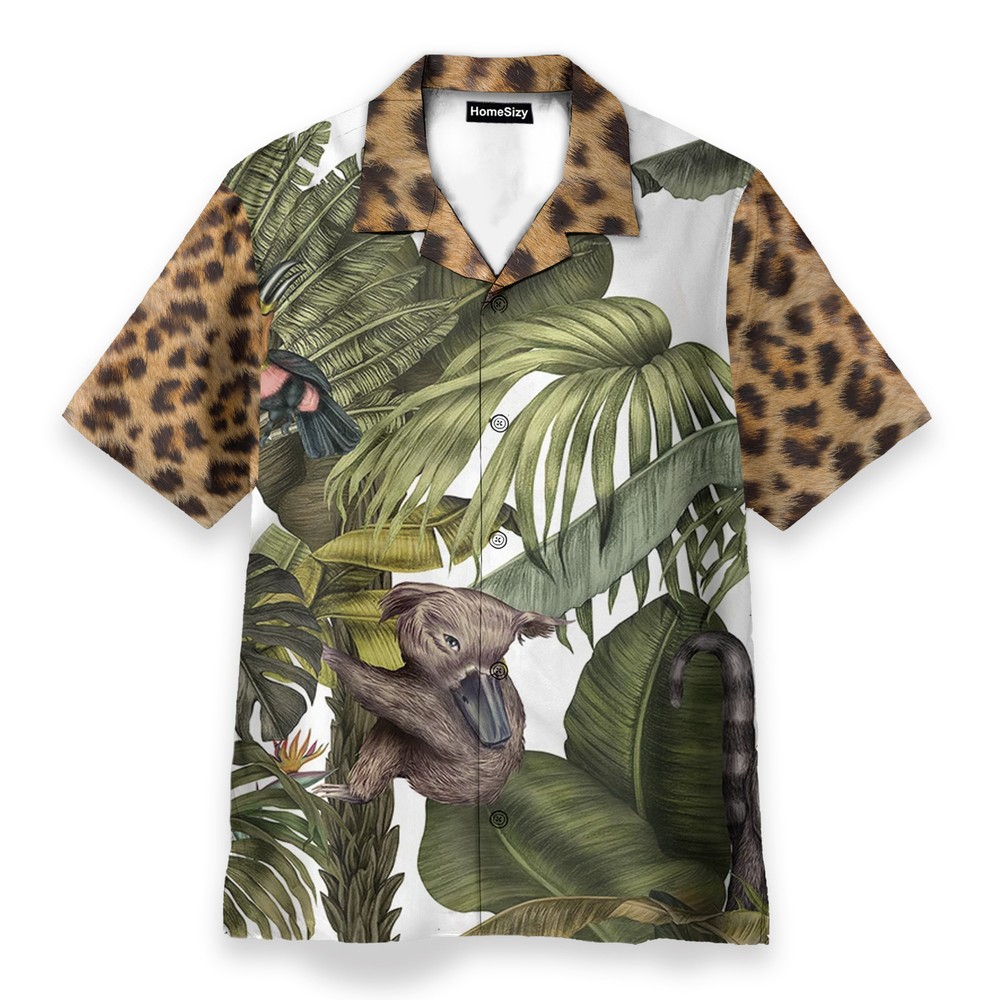 Magical Jungle With Leopard Skin   Hawaiian Shirt