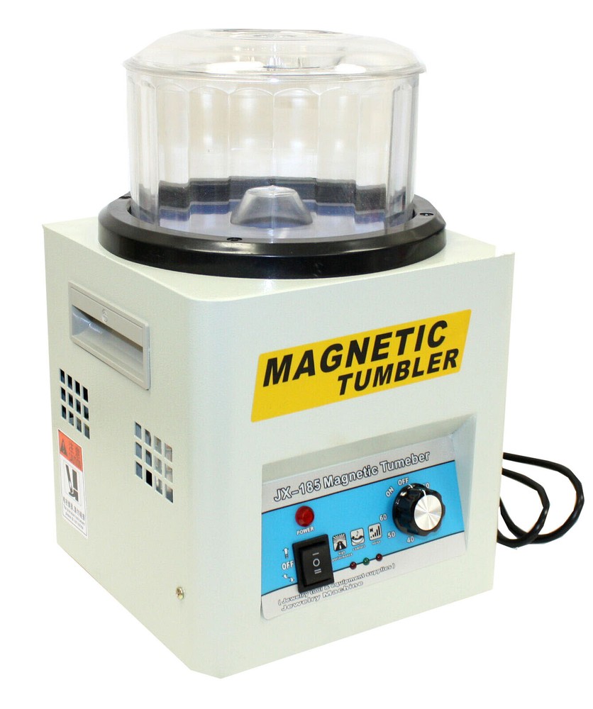ELECTRIC MAGNETIC TUMBLER JEWELRY POLISHER AUTOMATED MACHINE POLISH FINISHER-image