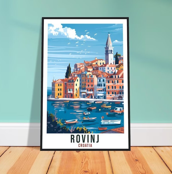 Rovinj Travel Print Croatia Wall Art Wall Hanging Home Décor