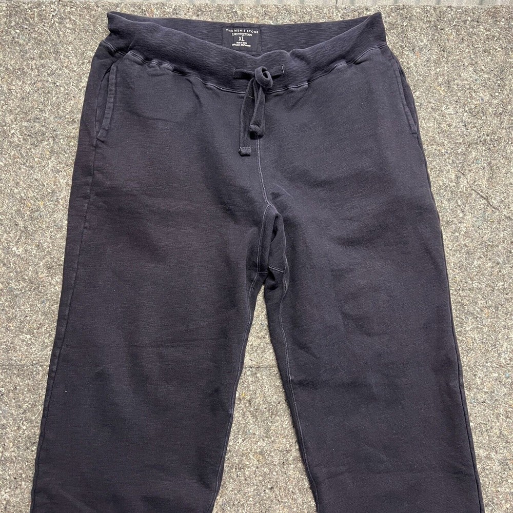 Bloomingdales Men XL Blue Sweatpants with Drawstring Pocket Lounge Comfort