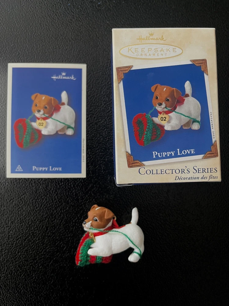 Hallmark Keepsake Ornament 2002 Puppy Love Jack Russell Terrier 12th in Series