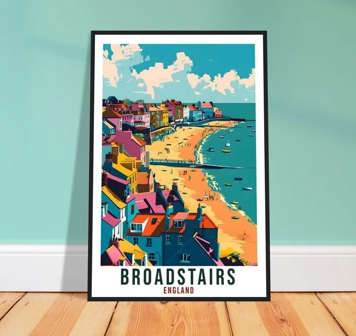 Broadstairs Travel Print Wall Art for Home Living Décor