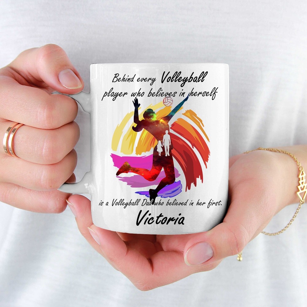 Custom Name Coffee Mug For Father's Day Birthday Gift From Daughter Behind Every