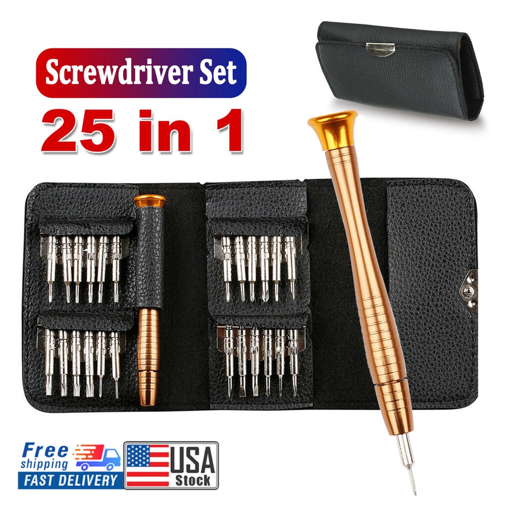 25 In 1 DIY Precision Screwdriver Set Mini Repair Tool For PC Glasses Laptop