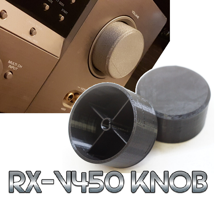 Replacement 3D Printed Volume Button Knob Dial for Yamaha RX-V450 Receiver