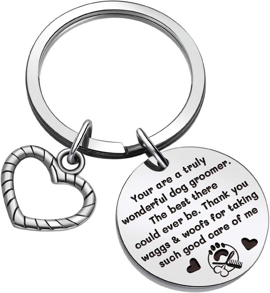 ZQEOU Dog Groomer Gift Coworker Keychan Thank You Jewelry Pet Standard
