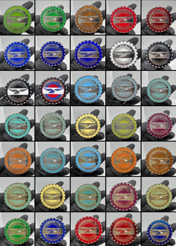 Zenith Multi Style 2.25 Metal Chip Emblems In Chrome And Gold (Sets of 4)