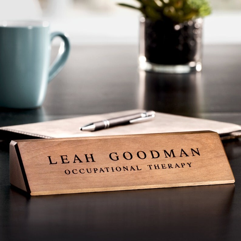 Desk Name Plate, Custom Name Sign, Personalized Wood Desk Name, Customized Gift