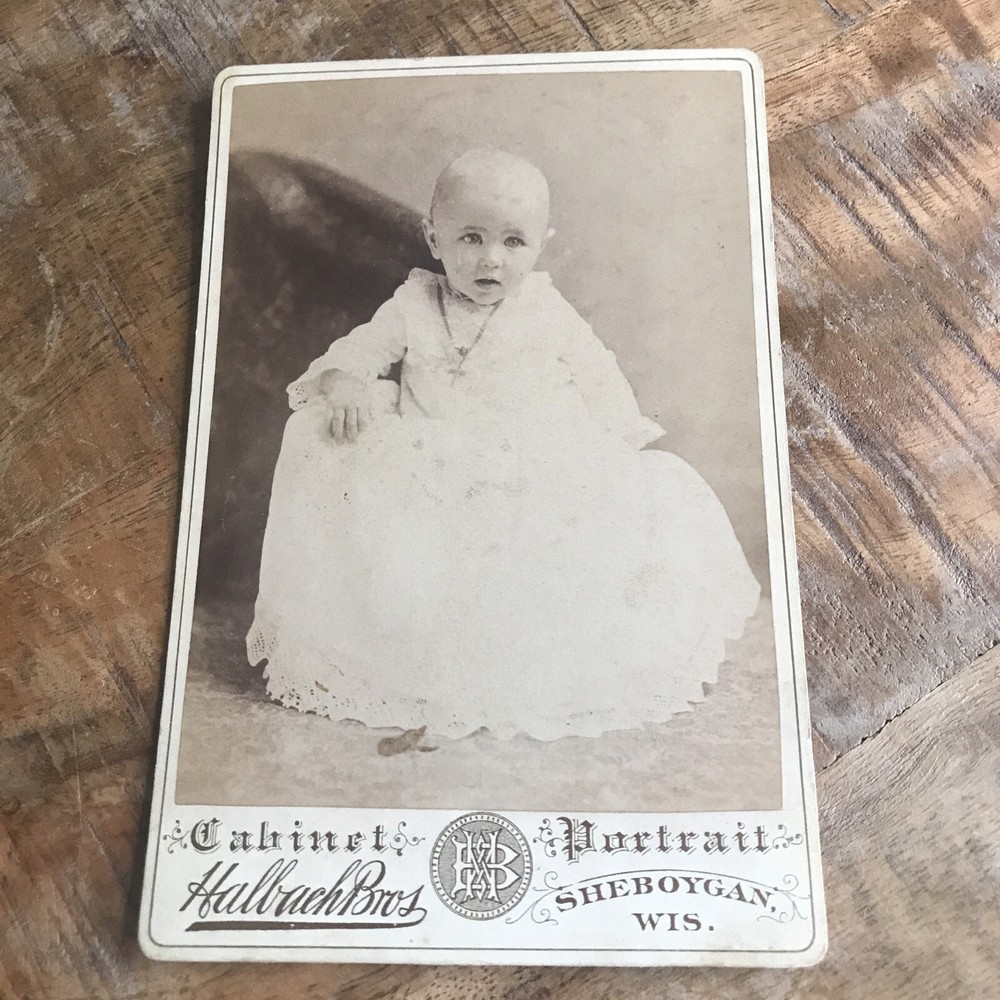 Antique Vtg Rare Wisconsin Child Cabinet Photo Card Collectable Portrait