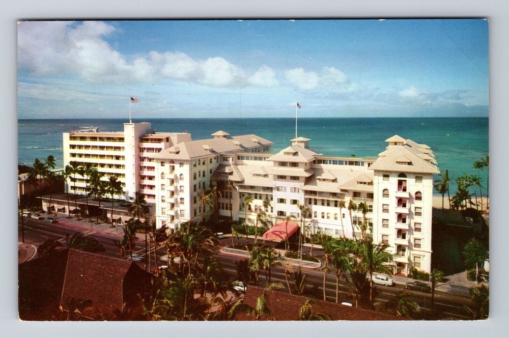 Waikiki HI-Hawaii, Aerial Of Moana And Surf Rider, Vintage Postcard