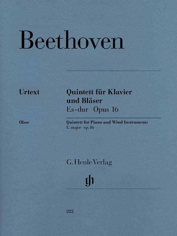 Beethoven Quintet Piano & Wind Instruments E-flat Major Op 16 Henle Urtext