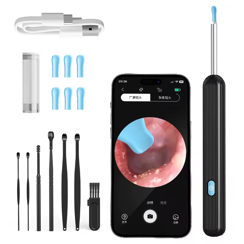 Visual Ear Wax Cleaner with Camera Safe Earwax Removal Endoscope with 5M Camera-image