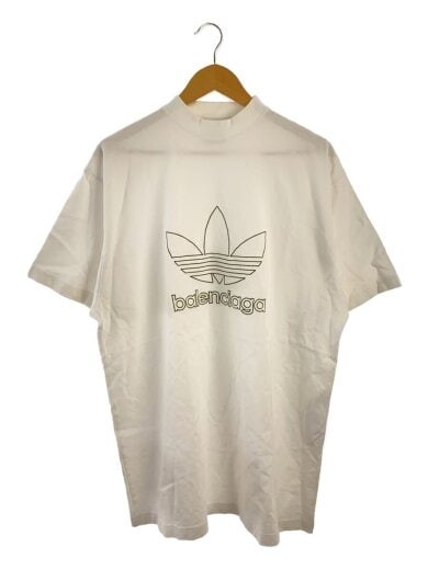Balenciaga White Cotton Solid L T-Shirt